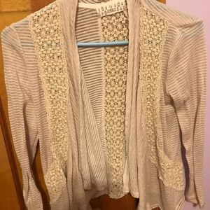 pink republic beige medium cardigan